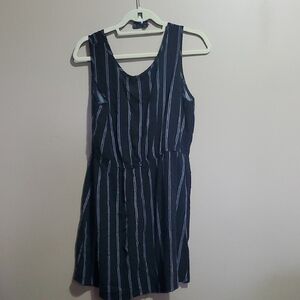 Lily Morgan Black and White Striped Dress Size Large